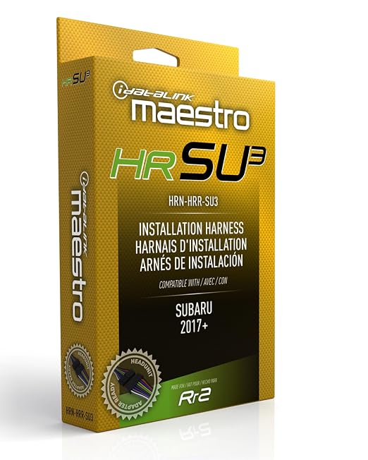 Maestro HRN-HRR-SU3 T-Harness for Compatible Subaru Vehicles 2017+, Replace The Factory Radio While retaining Steering Wheel Controls & use of amp (ADS-MRR or ADS-MRR2 Module Required)