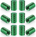 12PCS Tire Valve Stem Caps, Car Exterior Accessories, Aluminum Alloy Valve Cover Universal for Cars, Trucks, Motorcycles and Bicycles (Green)