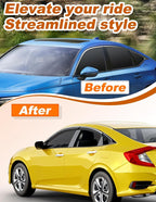 6-PCS Low Profile Window Rain Guards Fit for Honda Civic Sedan 2016-2021 Rain Guard Window Deflectors Extra-Thick Side Window Visors Vent Shades Tape-on Vent Visors Car Accessories