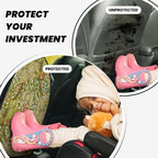 William Morris Golden Lily Car Seat Back Kick Protectors Kick Mats With Storage Pockets For Vehicles To Protect From Dirt Mud Scratches 2 Pack