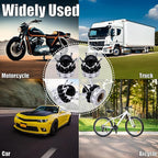 4PCS Crown Bling Tire Stem Valve Caps, Crystal Diamond Tire Air Cap Set Universal Copper Core Stem Covers for Cars, SUV, Trucks, Bikes, Motorcycles, Bicycles (Silver & Black)