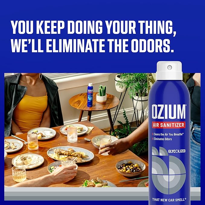 Air Sanitizer Spray - Room Odor Eliminator for Home, Car, and Office - New Car - 8 oz Can - 1 Pack