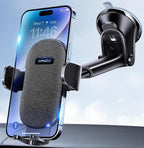 Car Phone Holder Mount for Dashboard & Windshield, Hands-Free Cell Phone Holder for Car, Compatible with iPhone Samsung All Phones, Ideal for Delivery & Uber Drivers, Fleet Vehicles