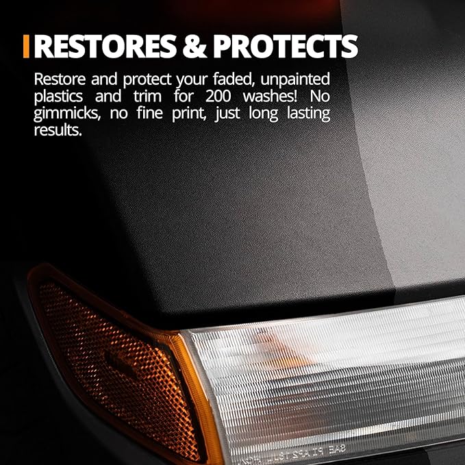 Ceramic Trim Coat Kit - Quick Plastic Trim Restorer - Ceramic Coating Guaranteed Restoration to Last Over 200 Washes – A Ceramic Coating, Not a Dressing | Quick Plastic Trim Restorer, Guaranteed Restoration Over 200 Washes, Ceramic Coating No...