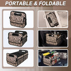 Trunk Organizer for SUV, Car Organizers and Storage with Reinforced Handles, Car Accessories for Women/Men - Large, Leopard Print
