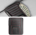 Car Sun Visor Organizer, Multifunctional Auto Visor Document Holder with Sunglasses Clip, Universal Car Interior Accessories Organizer for Drving License, Card, Pen (Carbon Fiber Black&Red)