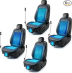 Black Cooling Car Seat Cushion 4-Pack 12V Automotive Adjustable Temperature Comfortable Car Seat Cooling Pad, Cooling Car Seat Cover for Car SUV Truck Universal Fit