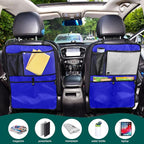 Seat Back Protector Medium Blue Auto Seat Back Kick Protectors, Back of Front Seat Cover for Kids Feet