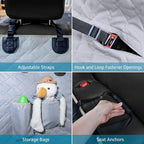 XL Truck Dog Seat Cover Back Seat with 2 Seat Belts, Dog Car Hammock for Large SUV and Trucks Compatible with F150 F250/Chevrolet Silverado/Ram Pickup/GMC Sierra/Toyota Tundra and Crew Cab