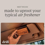 Drift Car Air Freshener - The Original Wood Air Freshener - Car Odor Eliminator - Long Lasting Scent - Metal Clip - Essential Oils - Clean Ingredients - Variety 3 Pack Starter Kit - CLIP INCLUDED