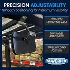 Universal Rear or Side View Mirror for Forklifts | Curved & Non-Vibrating Convex 4 5/8"x8" Blind Spot Mirror - Easy-to-Install Forklift Accessories