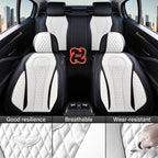 Coverado Seat Covers 2 Pack, Car Seat Covers Front Seats, White Car Seat Cover, Waterproof Car Seat Covers, Car Seat Cushion, Front Leather Seat Protector Fit for Most Cars