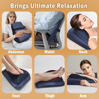 Back Massager with Heat, Shiatsu Chair Cushion for Lower Back | Upper & Lower Back 2-Level Heat, 16 Nodes Bidirectional Deep Kneading, Removable Washable Cover, Universal Fit for Mom, Dad