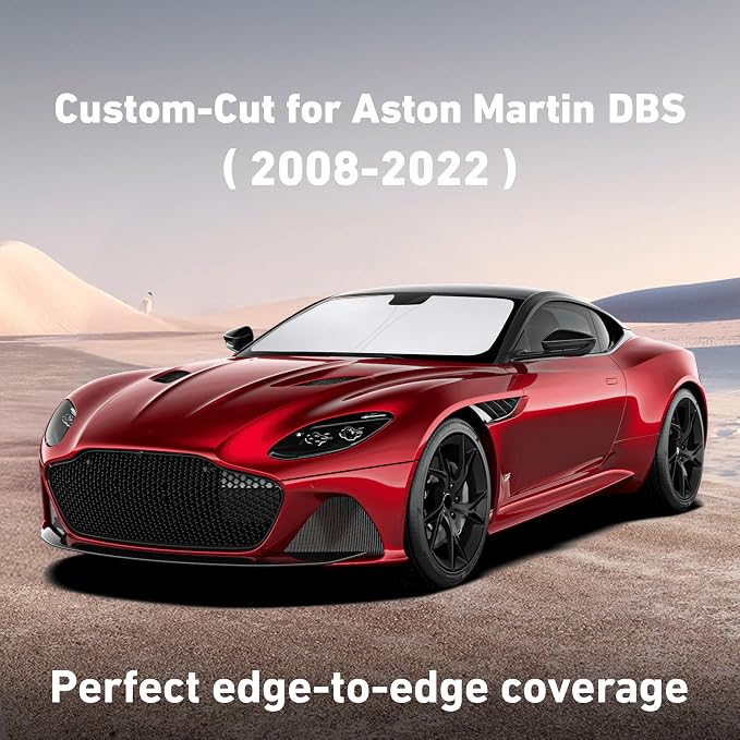 Windshield Sunshade for Aston Martin DBS, DBS Superleggera 2008-2019, 2020, 2021 Sun Visor for Front Window Sun Shade Cover, UV Blocker & Protector, Car Accessories