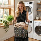 Floral Fabric Storage Basket Car Interior Storage Basket Underwear Sundries Laundry Baskets Supplies Home Organizer Bag (style 5)