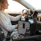 Bling Car Trash Can with Rhinestone, Sparkling Foldable Auto Garbage Container Hanging Back Seat Organizer, Crystal Dustbin Leakproof Garbage Can for Vehicle Home Office (Colorful)