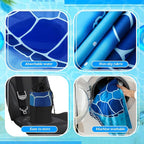 Car Seat Towel Covers with Storage Bag, 63 x 32 Inch Universal Non Slip Waterproof Sweat Protector for Car Truck, Gym Swimming Running, Machine Washable(2 Pack,Sea Turtles, Mandala)