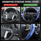 2 Pc Car Carbon Fiber Steering Wheel Cover, Anti-Skid & Scratch-Proof Ultra Thin Steering Wheel Cover Protector Men/Women,100% Universal Fit Steering Wheel,Car Accessories Gifts