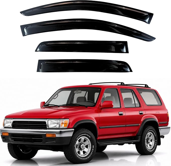 KPY Rain Guards Fit for 1990-1995 Toyota 4Runner (4-Door), Out-Channel Window Visors Vent Wind Deflectors 4PC, Car Accessories for 90-95 4Runner (4-Door)