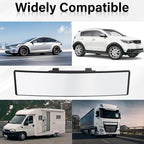 Rear View Mirror, Universal 11.4 Inch Interior Clip On Panoramic Convex Mirrors for Car Accessories, HD Anti Glare Wide Angle and Reduce Blind Spot, Extended Rear View Mirror for Cars, SUVs, Trucks