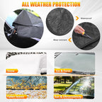 Car Windshield Snow Ice Cover with Side Mirror Covers, Windshield Snow Ice Cover with Magnetic Edges Used for Snow Protection, Rain and Sun, Fits for Most Cars, SUV(61"x47")