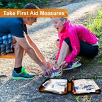 300Piece Portable First Aid Kit Refill Supplies for Car Mini Caming Emergency First Aid Kit Hiking Survival Essential Kit for Outdoor Adventure Emergency Case, Orange