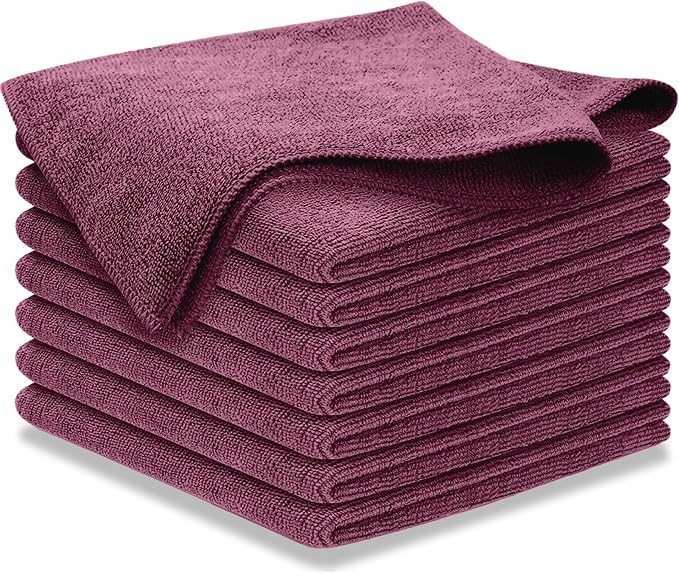 Premium 300GSM Microfiber Cleaning Cloth - 12.5"x12.5" High Performance - 1200 Washes, Ultra Absorbent Microfiber Towels for Cars Undercarriage, Rims & Engine Bay Cleaning - Microfiber Cloth