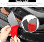 4PCS Car Door Edge Guards with 2.36" Width,Rubber Car Door Sill Protector for Doors Sills Anti-Scratch Protection,Universal Waterproof Doors Sill Protectors for Vehicles