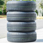 Set of 4 (FOUR) Ecosa All-Season Passenger Car Touring Radial Tires-195/65R15 195/65/15 195/65-15 91H Load Range SL 4-Ply BSW Black Side Wall UTQG 400AA