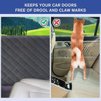 ALLANSING Dog Car Door Protector 2-Pack, Protects Doors from Dog Scratches, 900D Heavy Duty Thick Fabric, Window Roll Compatible & No Tint Damage, Secure Fit for Cars/SUVs/Trucks