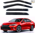 KPY Rain Guards Fit for 2012-2017 Toyota Camry, Out-Channel Window Visors Vent Wind Deflectors 4PC, Car Accessories for 12-17 Camry