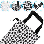 Car Trash Bag Hanging Black Dots Car Trash Can Waterproof Garbage Bag Hanging for Car Back Seat