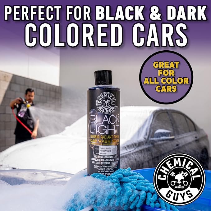 CWS61964 Black Light Foaming Car Wash Soap (Works with Foam Cannons, Foam Guns or Bucket Washes) for Cars, Trucks, Motorcycles, RVs & More, 64 fl oz (Half Gallon) Black Cherry Scent