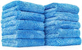 The Eaglet 500 - Professional Korean 70/30 Blend; Super Plush Microfiber Detailing Towels; Perfect for Wheels, Mirrors, and More; 500GSM; 8inx8in, Blue (10-Pack)