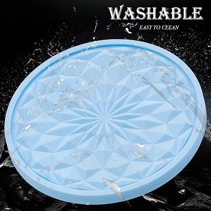 4 Pack Silicone Car Cup Holder Coaster – 2.75 Inch Non-Slip Drink Mat, Universal Fit for Most Vehicles – Cute & Functional Auto Accessories (Light Blue)