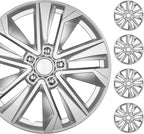 16 Inch Hubcaps Set of 4 – OEM Replacement Snap-On Wheel Rim Covers - Universal Fit Car Wheel Cover for Cars, Trucks, SUV, Vans Durable ABS Silver 10-Spoke Hub-Cap Car Accessories Exterior
