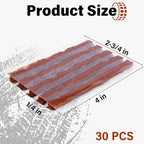 30 PCS Tire Plugs Heavy Duty, 4" X 0.24" Tire Repair Plugs, Rubber Tires Plug, Tires Repair Strings for Tubeless Puncture Car, RV, SUV, ATV, Motorcycle, Truck,Tractor (Brown)