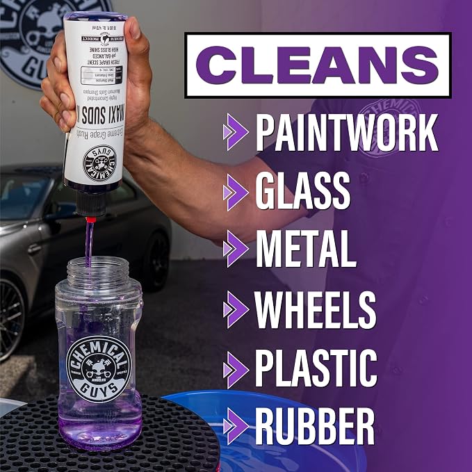 CWS_1010 Maxi-Suds II Foaming Car Wash Soap (Works with Foam Cannons, Foam Guns or Bucket Washes) Safe for Cars, Trucks, Motorcycles, RVs & More, 128 fl. Oz (1 Gallon), Grape Scent