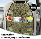 Pimpernel William Morris Car Seat Back Kick Protectors Kick Mats With Storage Pockets For Vehicles To Protect From Dirt Mud Scratches 2 Pack