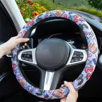 Pop Singer Tags Steering Wheel Cover Auto Steering Wheel Protector, Anti-Slip, Breathable, Absorbing Sweat, Universal Car Accessories 14.5–15 inch