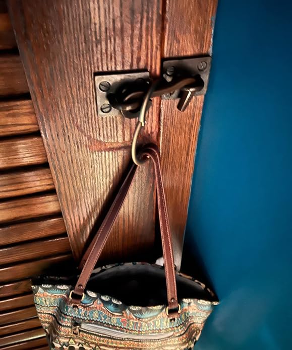 Bag Hanger Collection, The Ring that Opens into a Hook, Auto Closes | Holds 15 kg, Needs only 10mm to Hang a Hand Bag, Easy to Use with One Hand, The Instant Bag Hanger, 3 yr Warranty