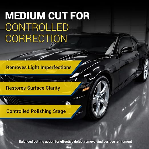 Maintain Cut Medium Cut Polish 16 oz - Light-Abrasive Compound for Minor Scratches and Swirl Marks - Paint Correction Polish for Delicate Car Finishes - for Wool Pad, Foam Pad or Hand Use