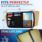 Car Sun Visor Organizer - Auto Accessories Document Holder - Car, Truck, SUV Registration & Insurance Storage Pouch - Road Trip Essentials Gift for Any Driver + 5Year Warranty (25 Pack)