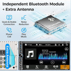 Double Din Car Stereo - Wireless Apple CarPlay & Android Auto, 240W 4.2CHN, 7" Touchscreen, SWC, Bluetooth, FM/AM Car Radio, 2 Subwoofers Outputs, Backup Camera