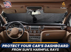 Car Windshield Sun Shade | 2025 Upgraded Innovative No-Light-Pass Technology for Maximum Coverage | Foldable Sun Shade Keeps Your Vehicle Cool | Must-Have Car Accessories | Small (59" x 29")