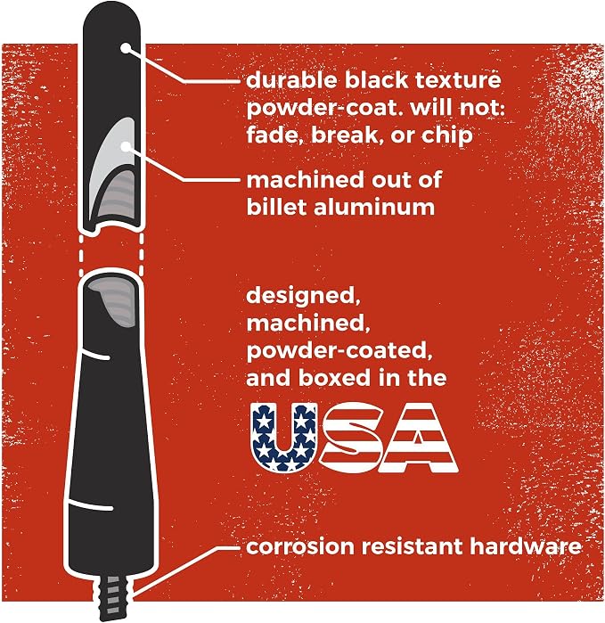 Stubby Antenna Compatible with GMC Canyon 2015-2024 | 4 inches | Short Antenna Replacement | Made in the USA