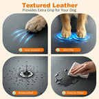 PU Leather Backseat Extender for Dogs, Hard Bottom Dog Car Seat Cover for Back Seat, Holds 400 LBS, Waterproof Dog Car Hammock Anti-Scratch Pet Rear Seat Protector Travel Bed for Car and SUV