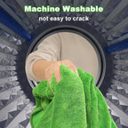Microfiber Towels for Cars, 2 Pack 35.4" x 23.6" Car Drying Towel, Green Reusable Car Towel, Quick Drying Car Microfiber Cleaning Cloth for RVs, SUVs, Trucks
