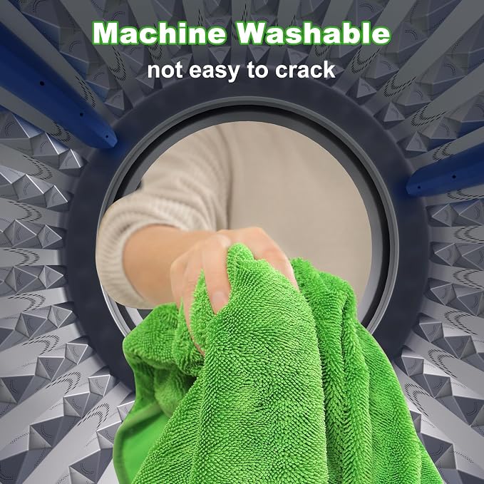 Microfiber Towels for Cars, 63" x 29.5" Car Drying Towel, Green Reusable Car Towel, Quick Drying Car Microfiber Cleaning Cloth for RVs, SUVs, Trucks