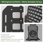 Tactical Car Seat Back MOLLE Panel with Sun Visor Organizer, Rigid ABS Engineering Plastic MOLLE Panel for Truck & SUV, Includes 1 Utility Pouch, Tactical Back Seat Car Organizer | Visor and seat back panels for organized front and rear storage of tool...